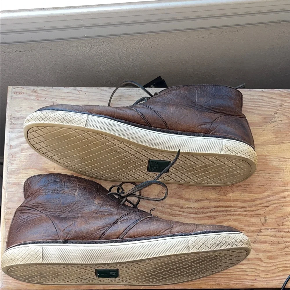 Frye Men's Brown Leather Fleece Lined Chukka‎ Boots 12